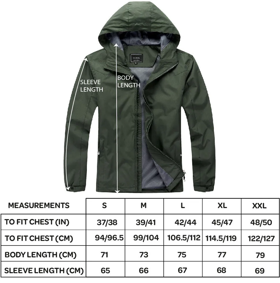 Men's Lightweight Rain Jacket - Red