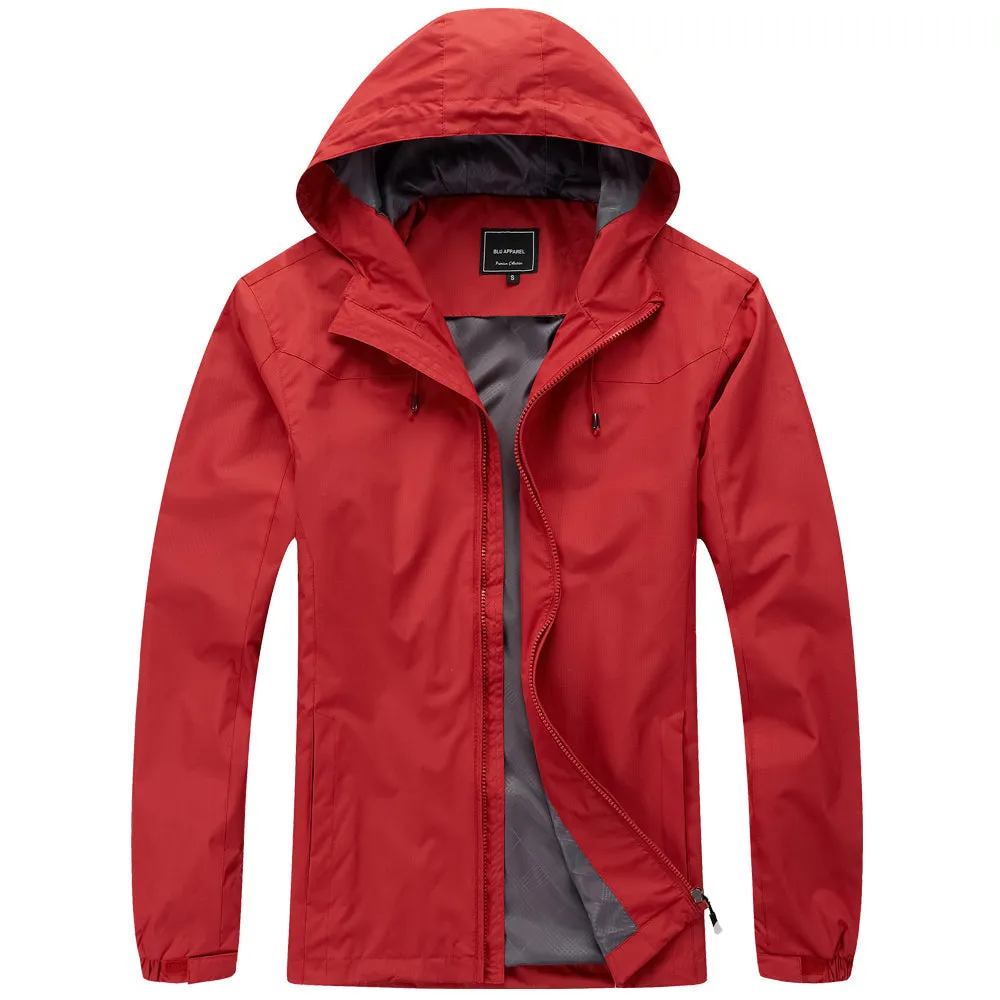Men's Lightweight Rain Jacket - Red
