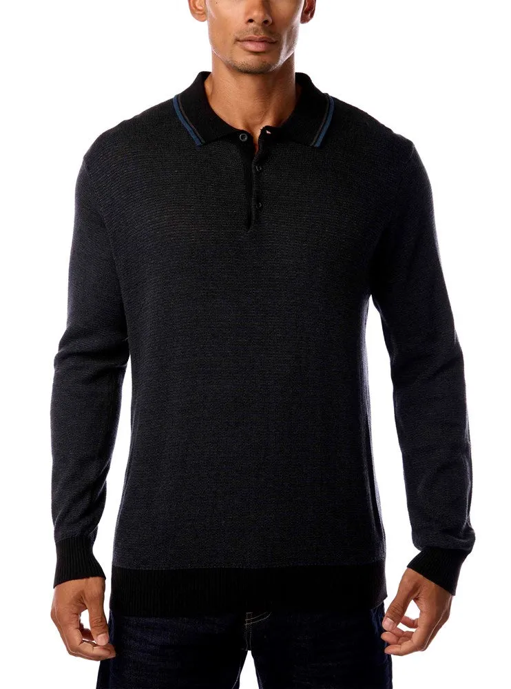Men's long sleeve polo
