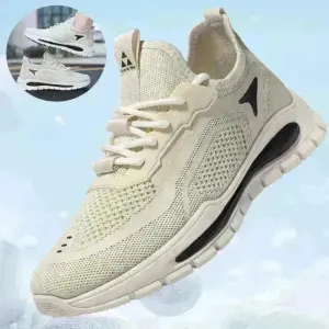 Men's Mesh Shoes Fashion Fly Knit Lightweight Breathable Sneakers Casual Running Sports Shoe