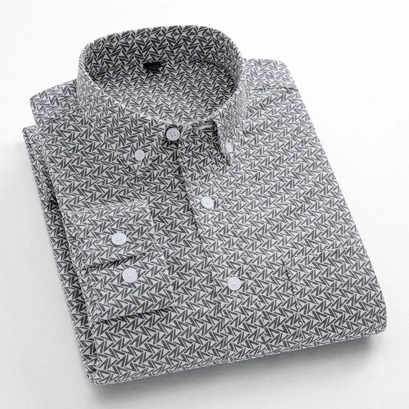 Men's Oxford Shirts Formal Business Long Sleeves Cotton Casual Dress Shirts Tops