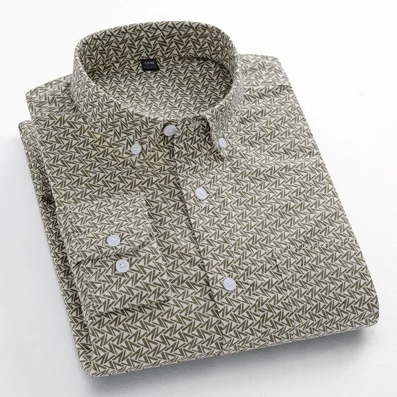 Men's Oxford Shirts Formal Business Long Sleeves Cotton Casual Dress Shirts Tops