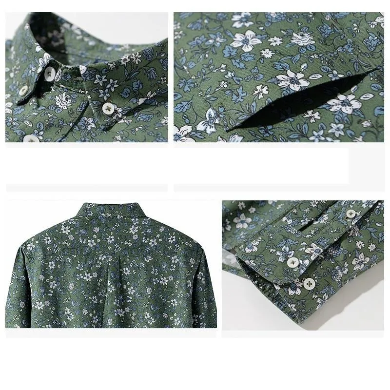 Men's Oxford Shirts Formal Business Long Sleeves Cotton Casual Dress Shirts Tops