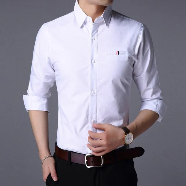 Men's Shirts /  Long Sleeve Slim Fit Shirt