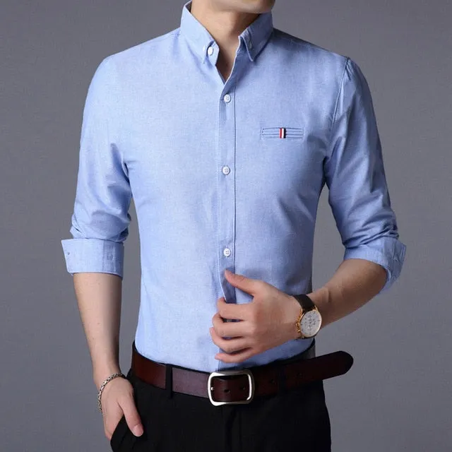 Men's Shirts /  Long Sleeve Slim Fit Shirt