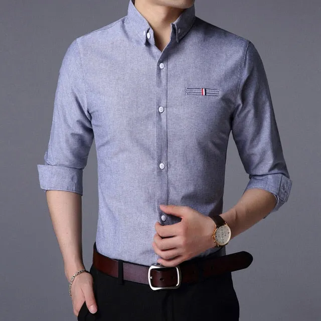 Men's Shirts /  Long Sleeve Slim Fit Shirt