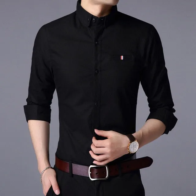Men's Shirts /  Long Sleeve Slim Fit Shirt