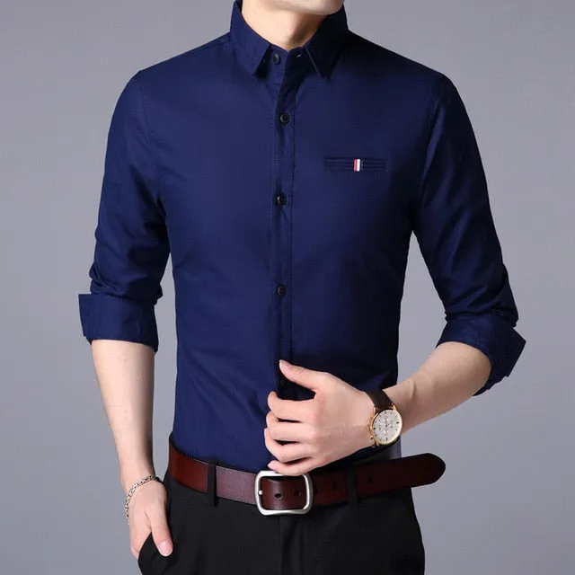 Men's Shirts /  Long Sleeve Slim Fit Shirt