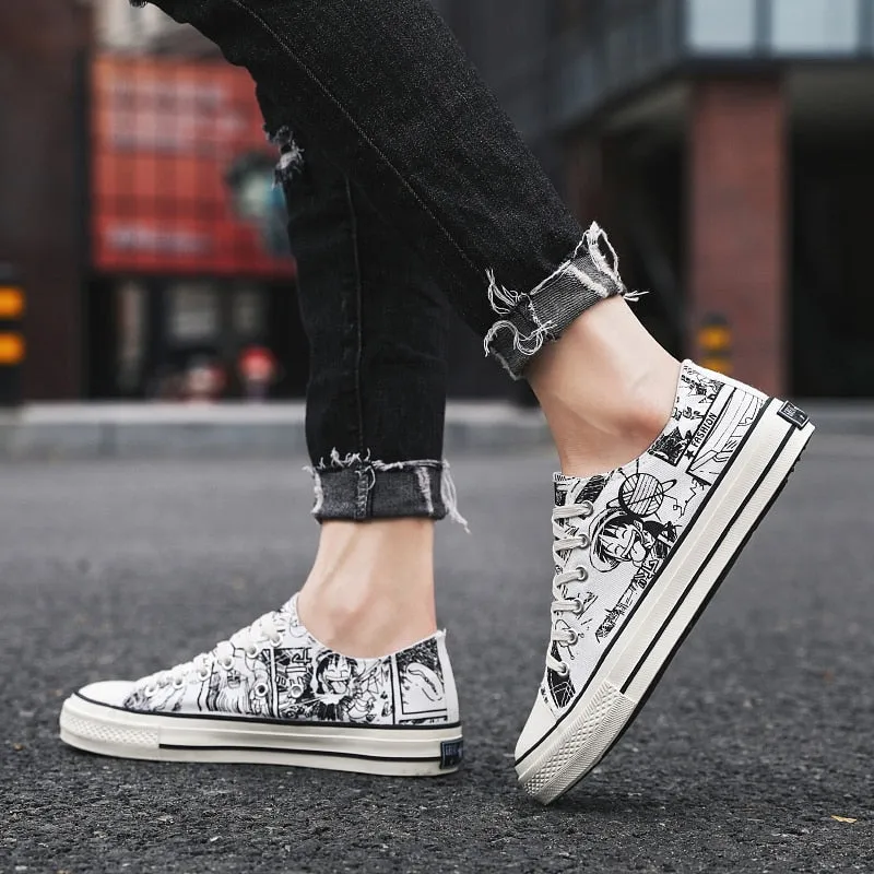 Men's Shoes Cartoon High-Top Sneakers