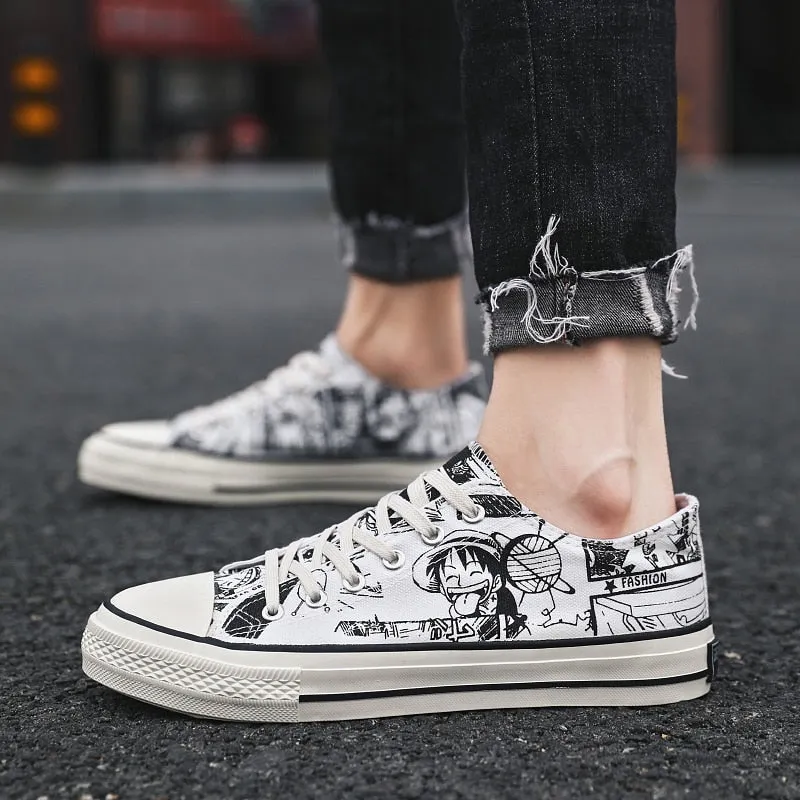 Men's Shoes Cartoon High-Top Sneakers