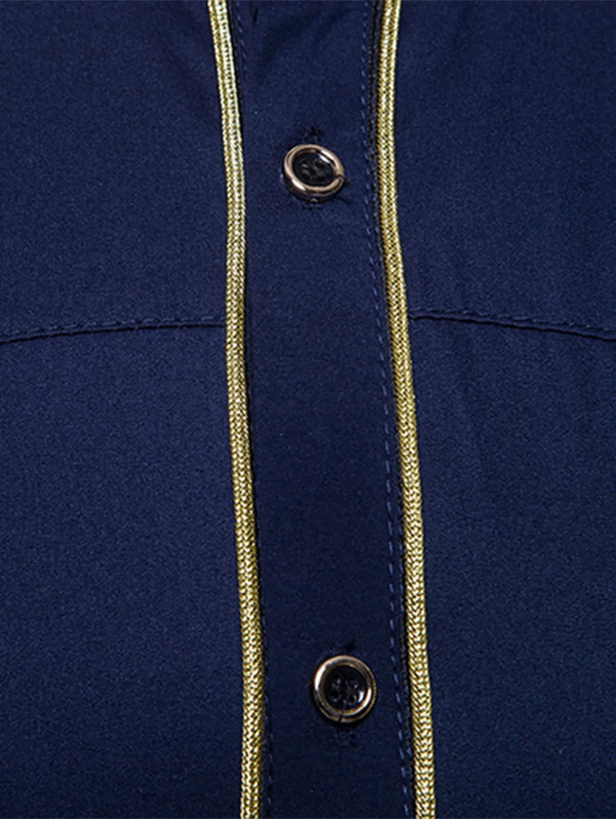 Men's Turndown Collar Embroidered Design Slim Fit Shirt