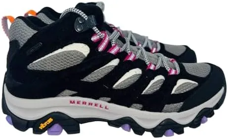 Merrell Women's Moab 3 Mid Waterproof Hiking Boot - Black/Orchid: Dry feet guaranteed!