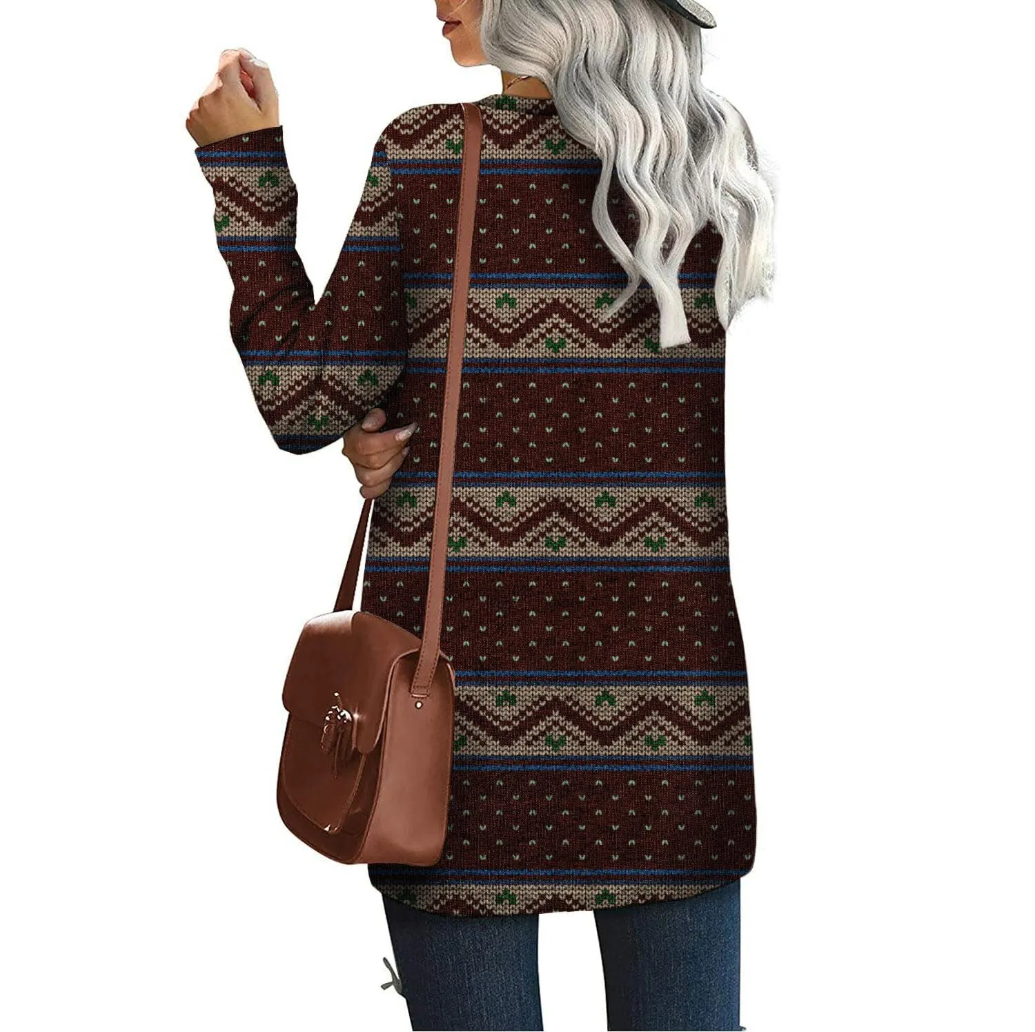 MINT PLUS PINK Womens Solid Colors Casual Knit Pullover Long Sleeve Sweatshirts Tunics and Crewneck Sweaters for Women