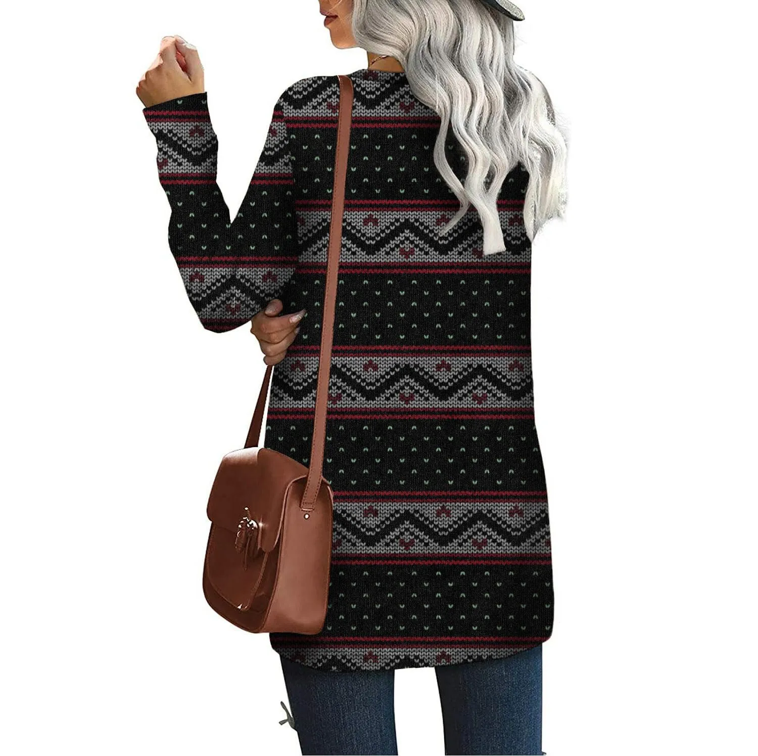 MINT PLUS PINK Womens Solid Colors Casual Knit Pullover Long Sleeve Sweatshirts Tunics and Crewneck Sweaters for Women
