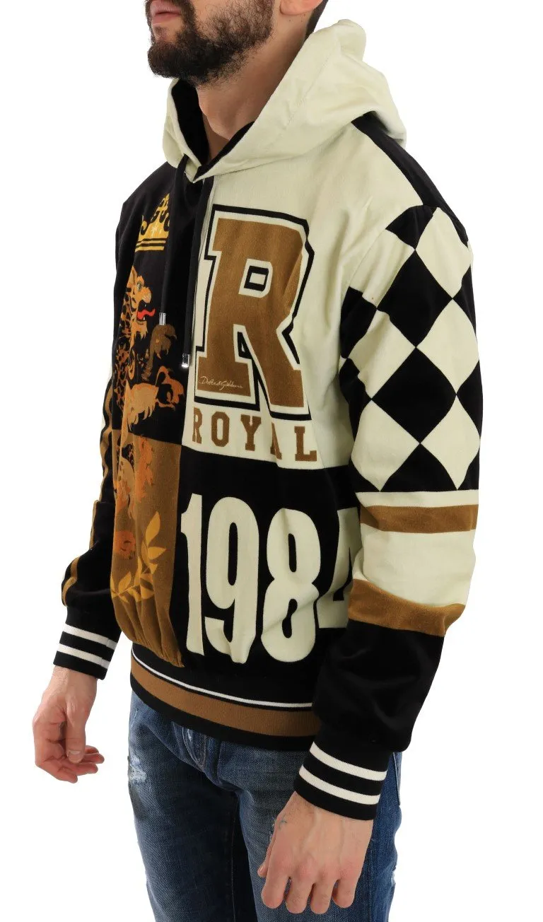 Multicolor Cotton Pullover Hooded Sweater