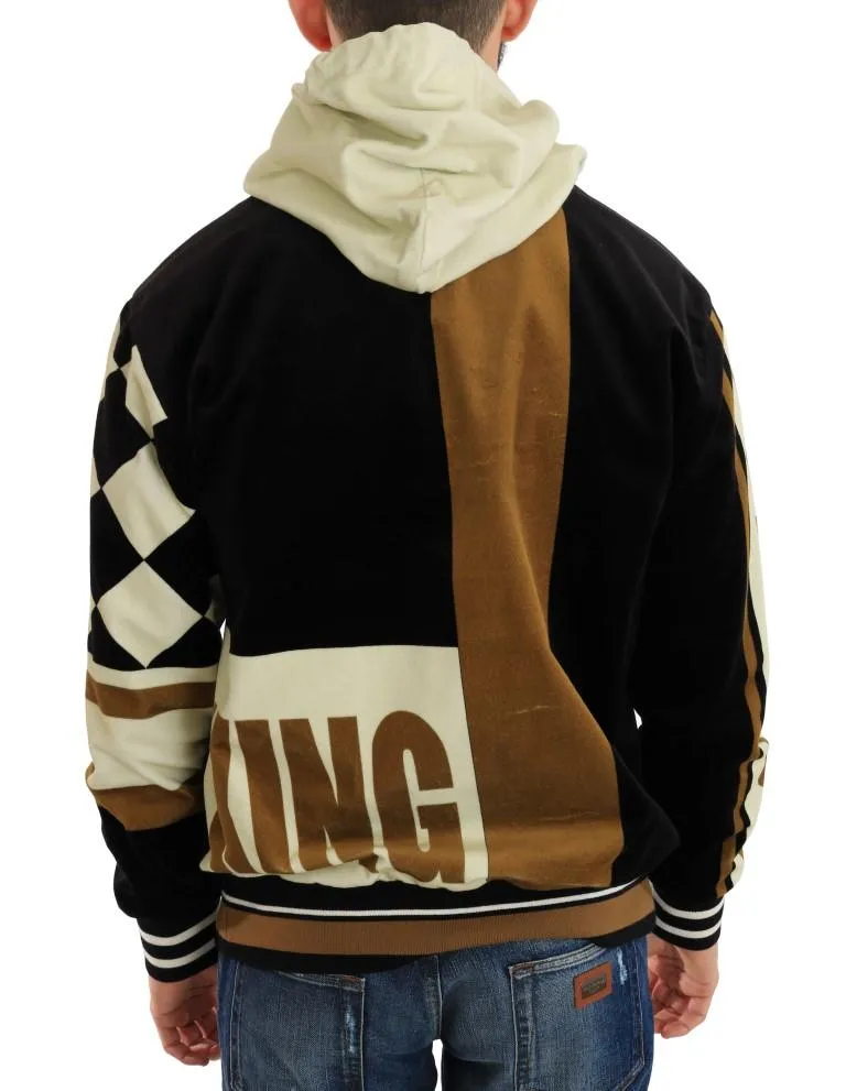 Multicolor Cotton Pullover Hooded Sweater