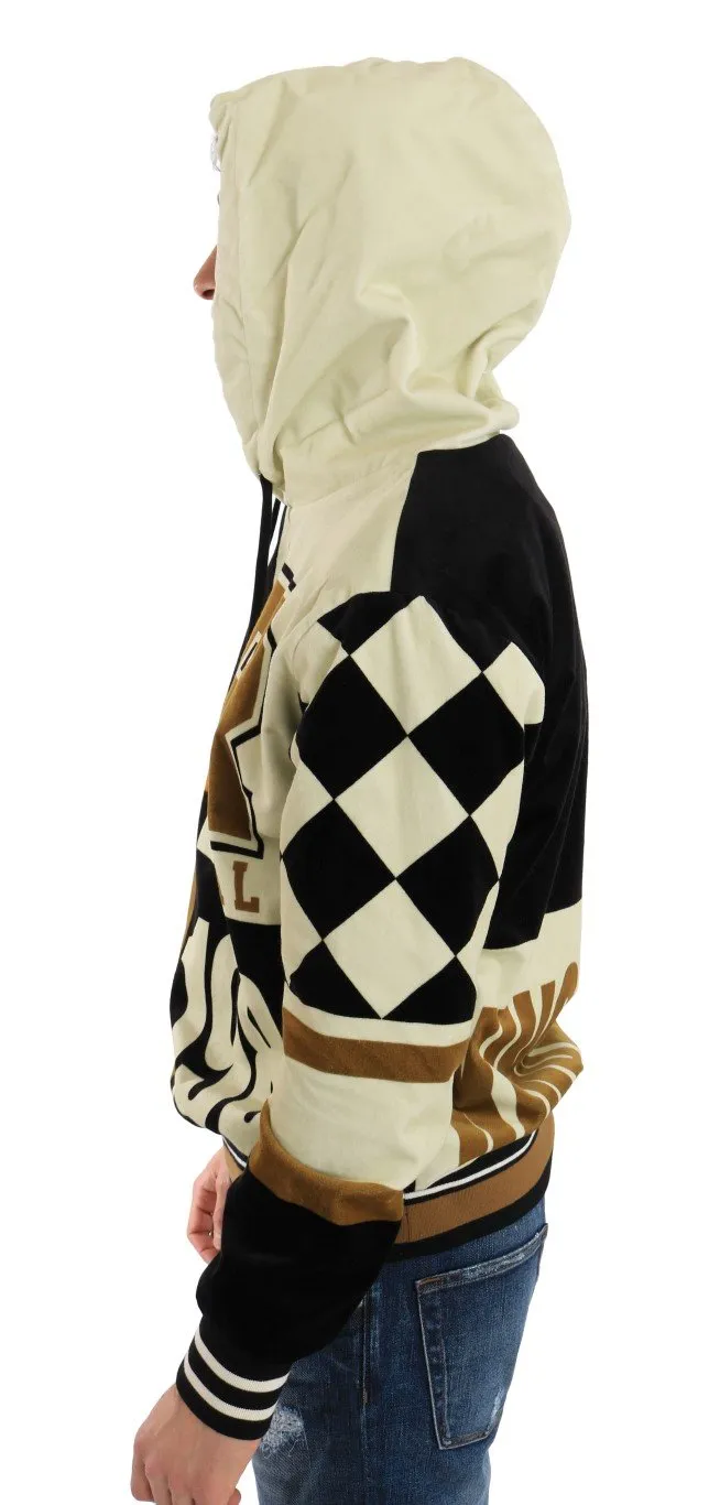 Multicolor Cotton Pullover Hooded Sweater