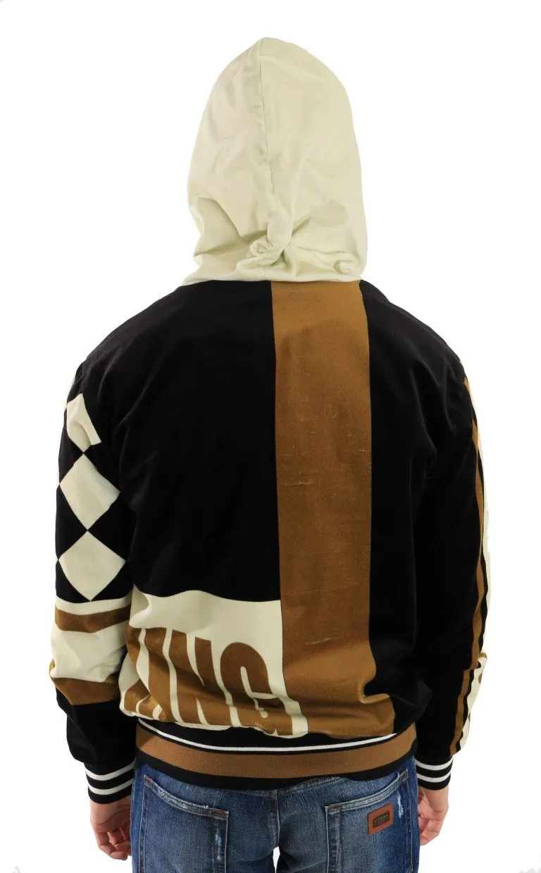 Multicolor Cotton Pullover Hooded Sweater