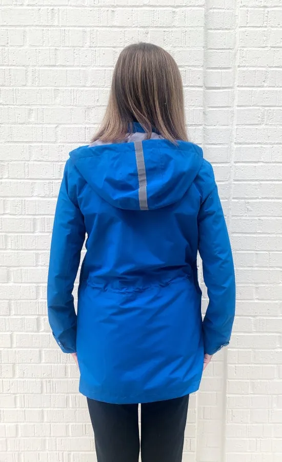 Nikki Jones Royal Blue Magic Print Rain Jacket