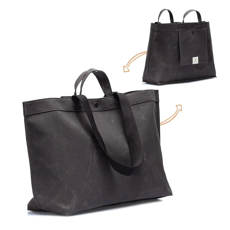 No. 205 Xlarge Tote Charcoal (Reversible)