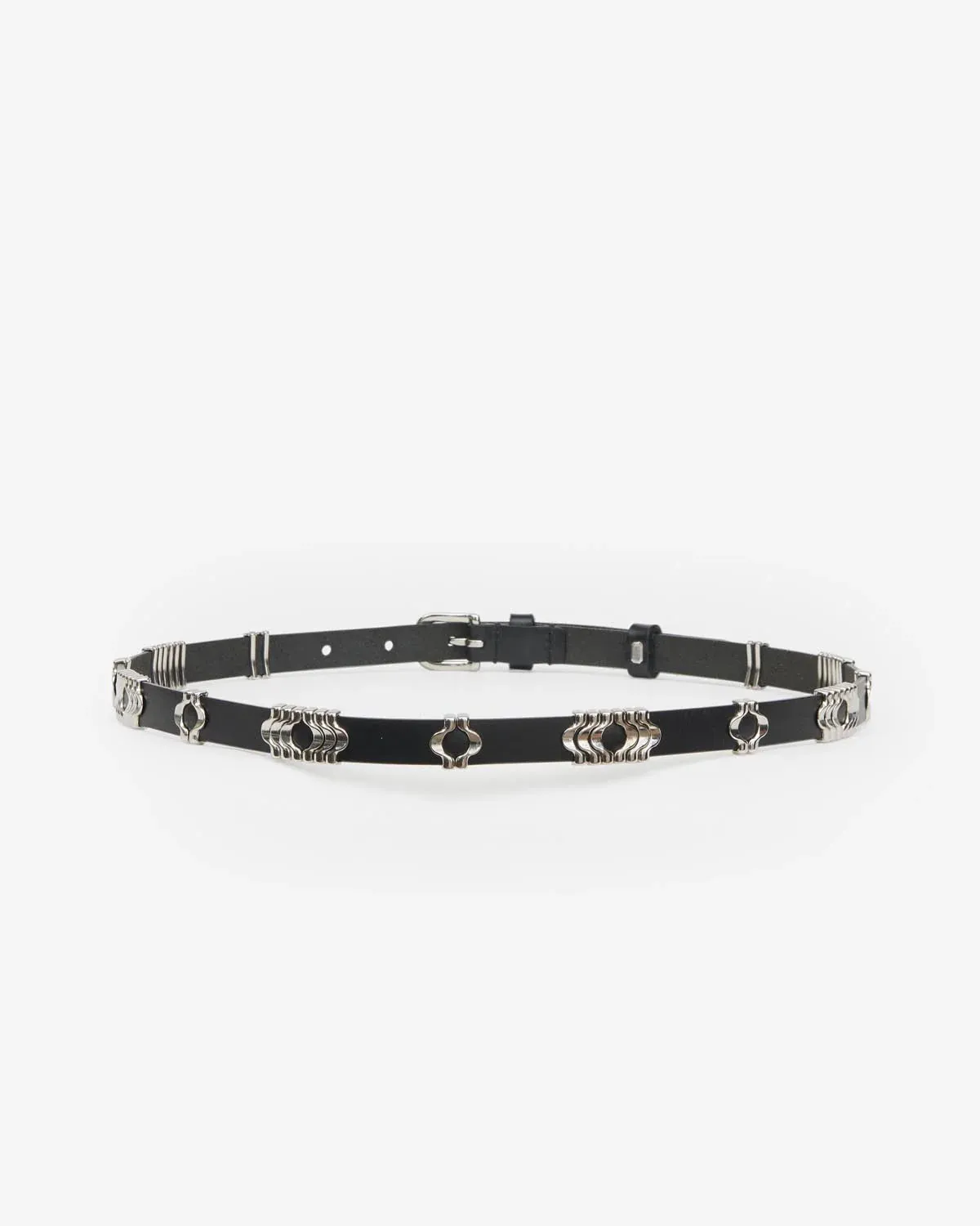 Odena Belt in Black/Silver