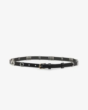 Odena Belt in Black/Silver