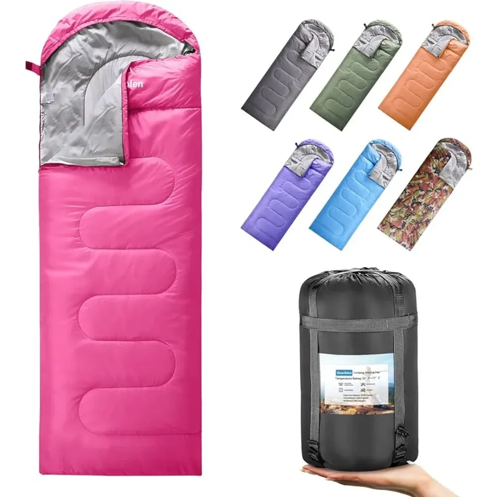 Oeariblen All-Season Camping Sleeping Bag for Adults & Kids, Portable, Waterproof, 87"x31.5"
