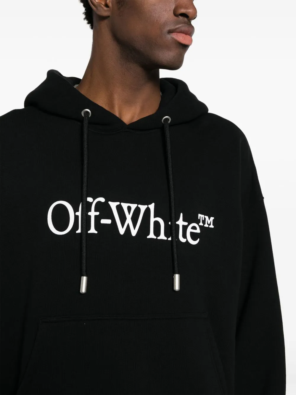 Off White Big Bookish Cotton Hoodie
