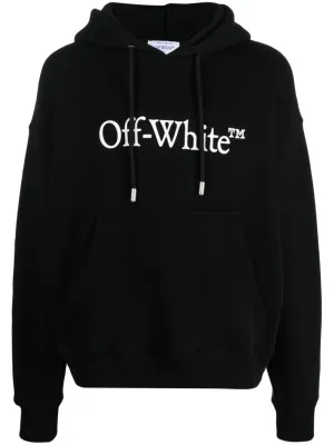 Off White Big Bookish Cotton Hoodie