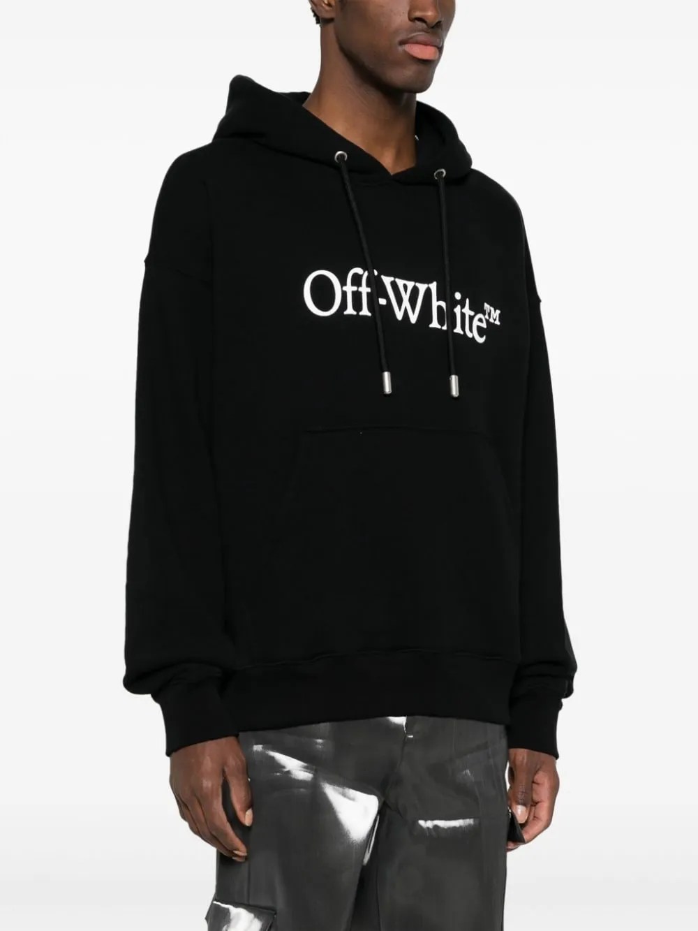 Off White Big Bookish Cotton Hoodie