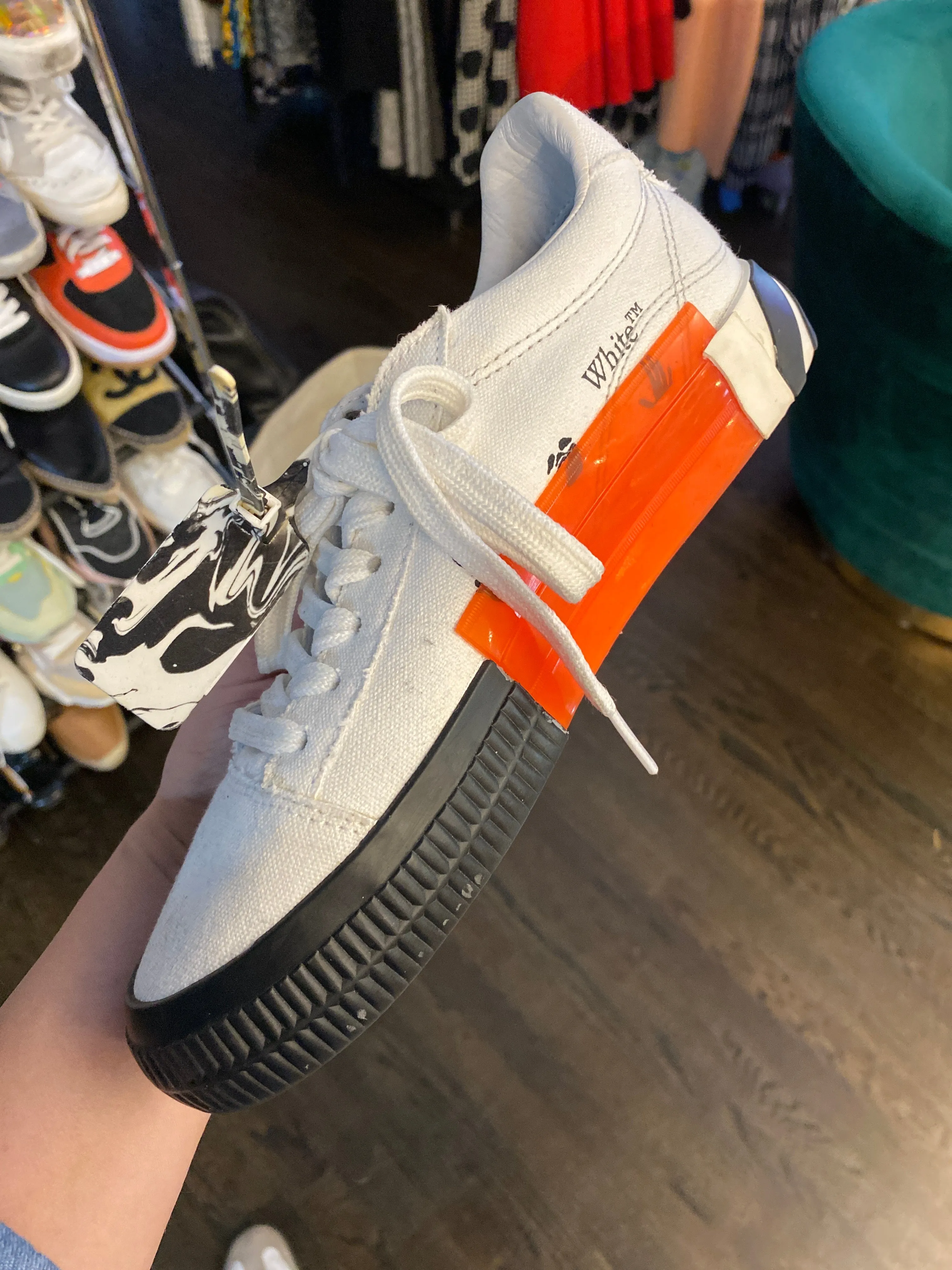 Off-White Black and White "This That" Canvas Sneaker