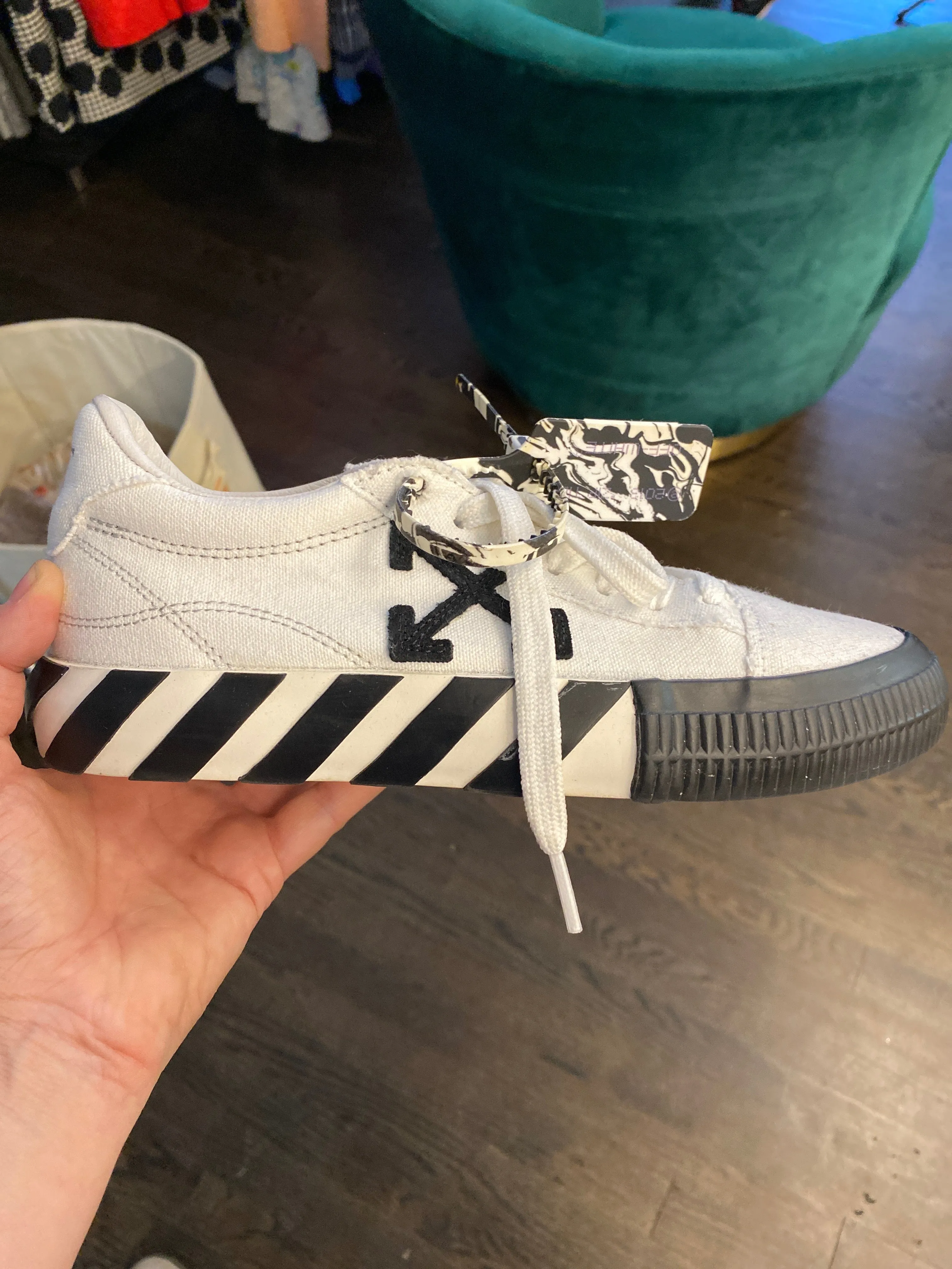 Off-White Black and White "This That" Canvas Sneaker