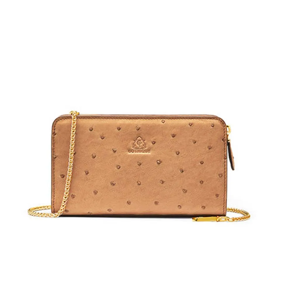 Ostrich Leather Shoulder Bag