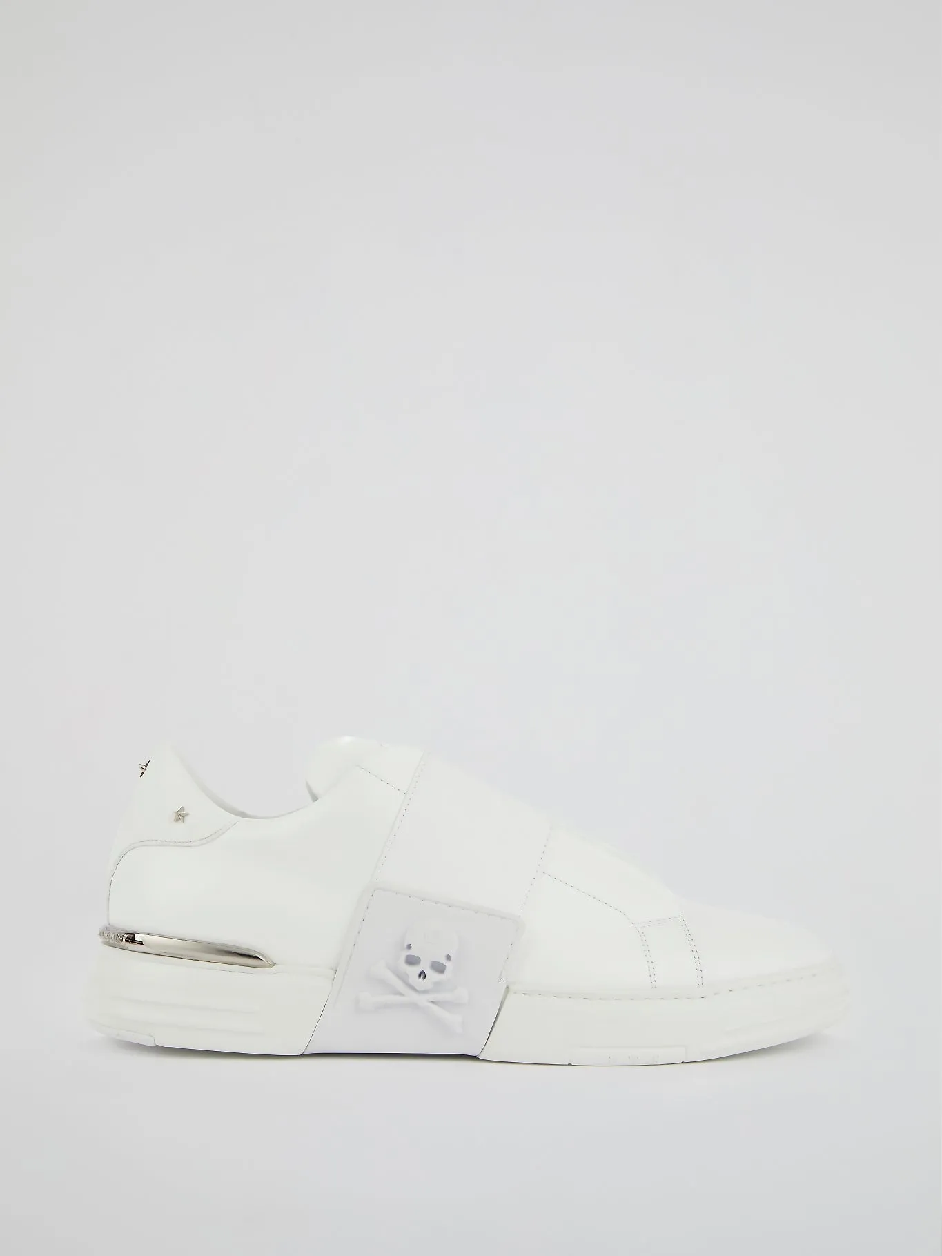 Phantom Kick$ White Slip-On Sneakers