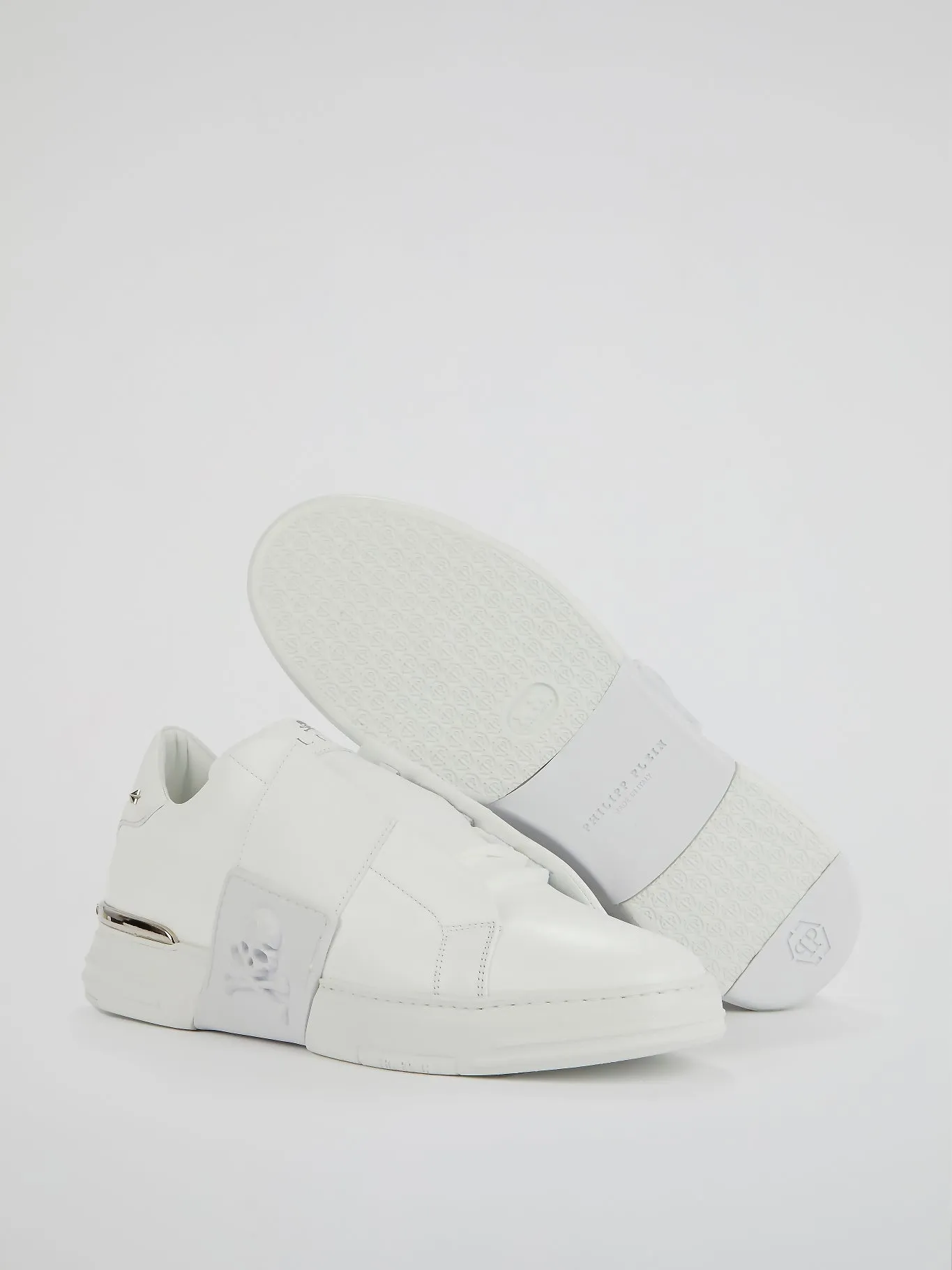 Phantom Kick$ White Slip-On Sneakers