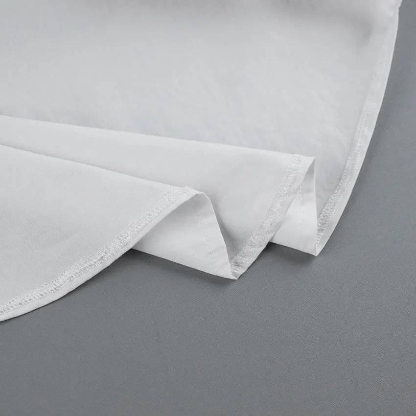 Pile Collar V-neck Single-breasted Flared Sleeve Shirts