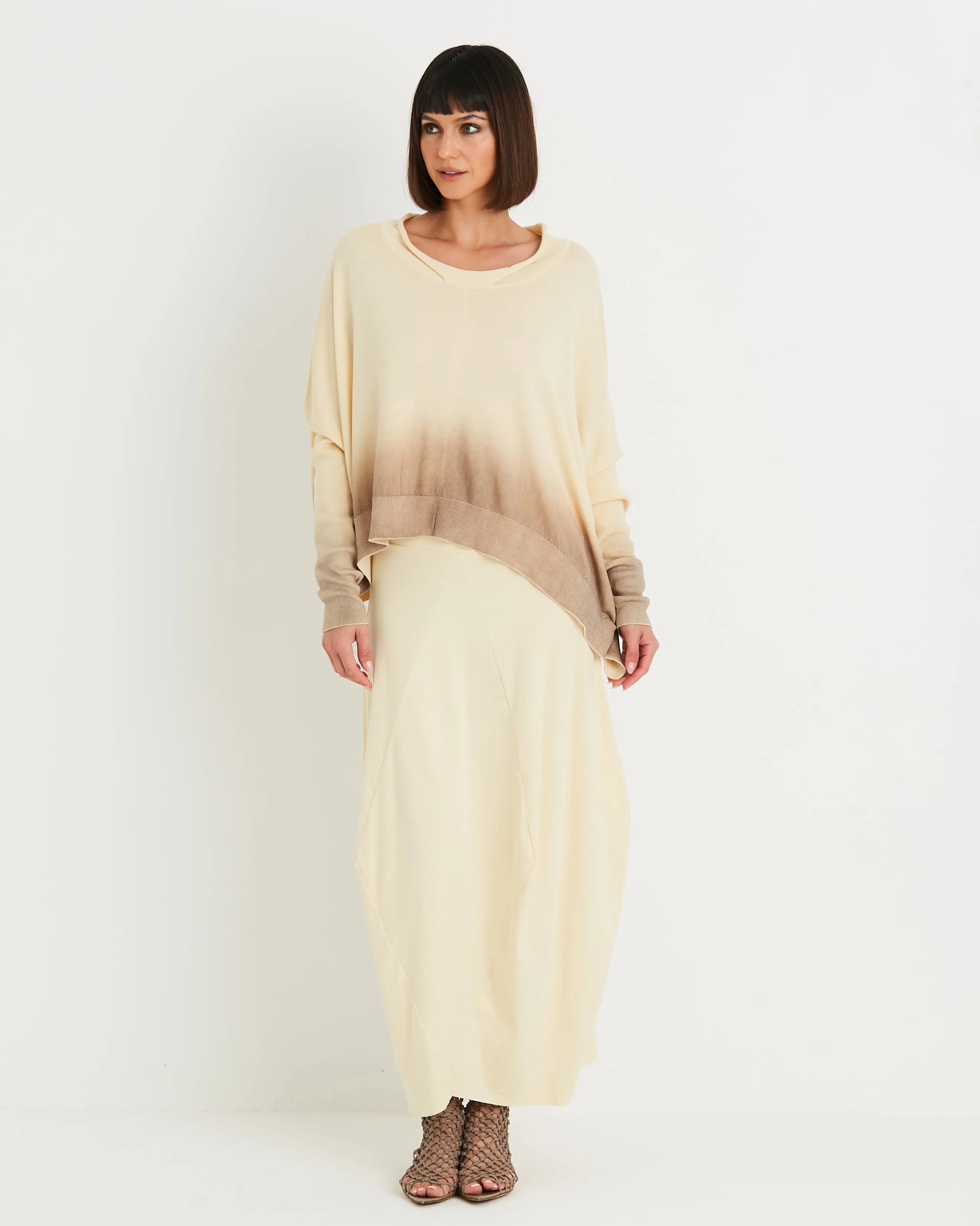 Pima Cotton Ombre Crewneck Sweater