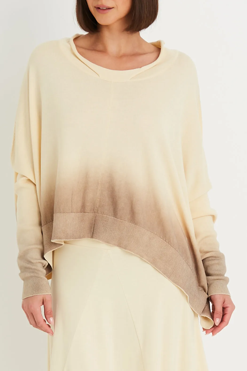 Pima Cotton Ombre Crewneck Sweater