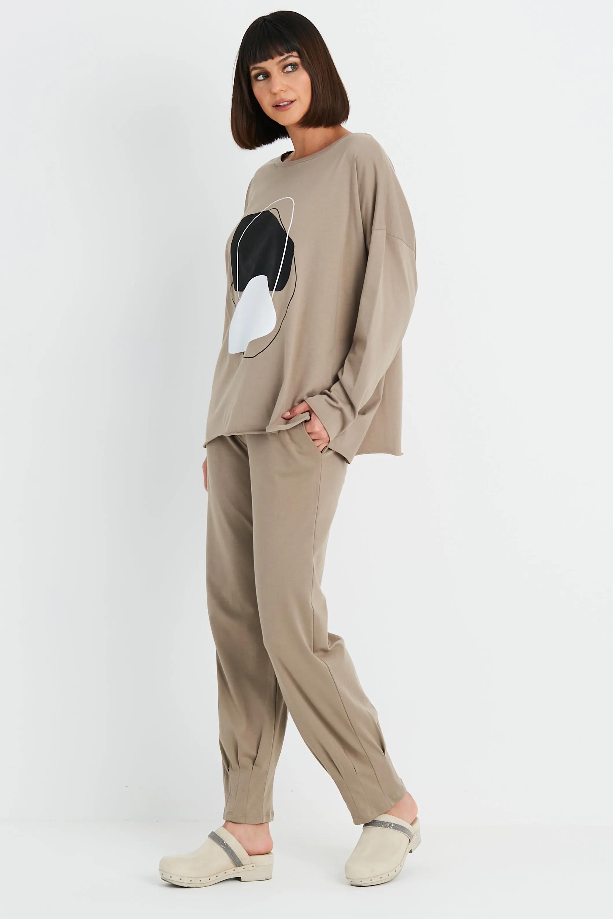 Pima Cotton Pinched Pleat Pants