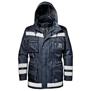 POLICE JACKET - Hi-Vis Reflective Bands - Waterproof - Detachable Inner Jacket