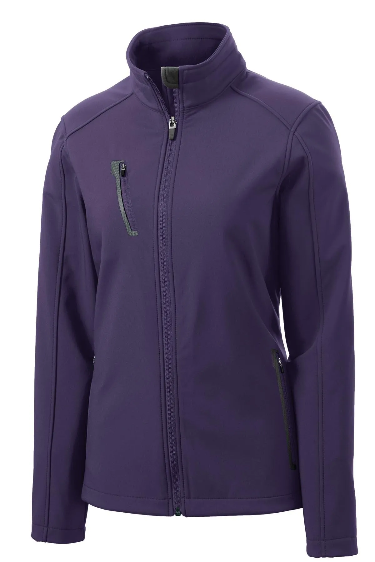 Port Authority Women's Welded Soft Shell Jacket. L324 Posh Purple