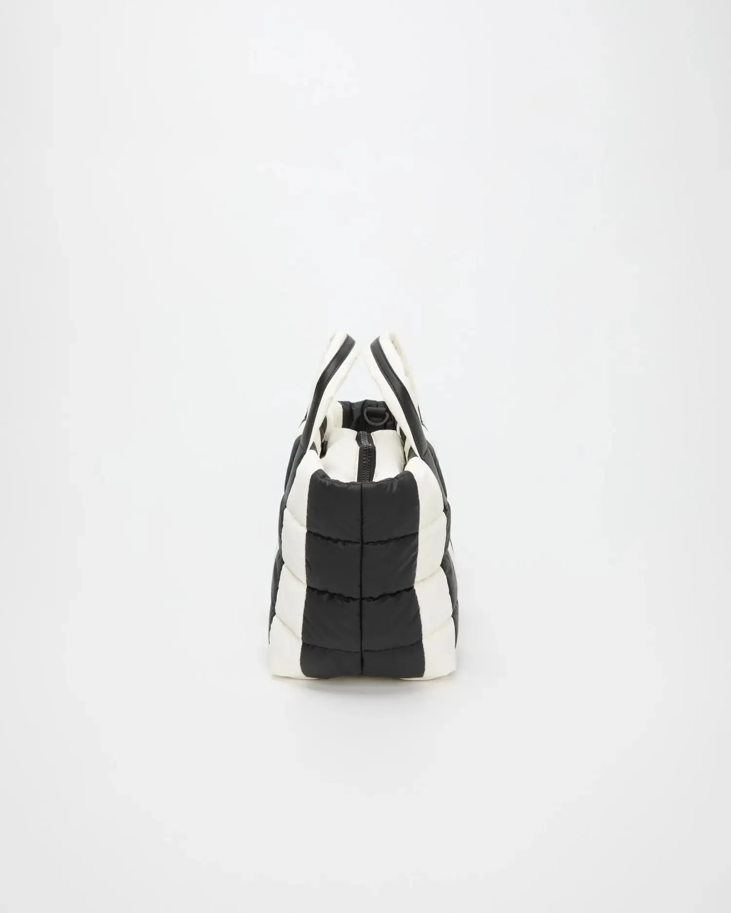 Porter Tote Small Black - Marshmallow Stripes