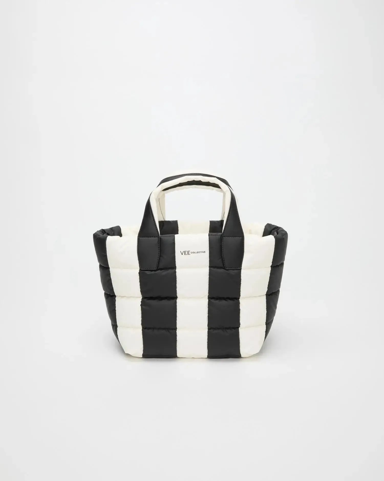 Porter Tote Small Black - Marshmallow Stripes