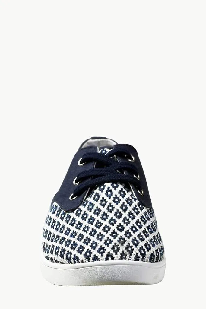 Print Block Lace Up Plimsolls