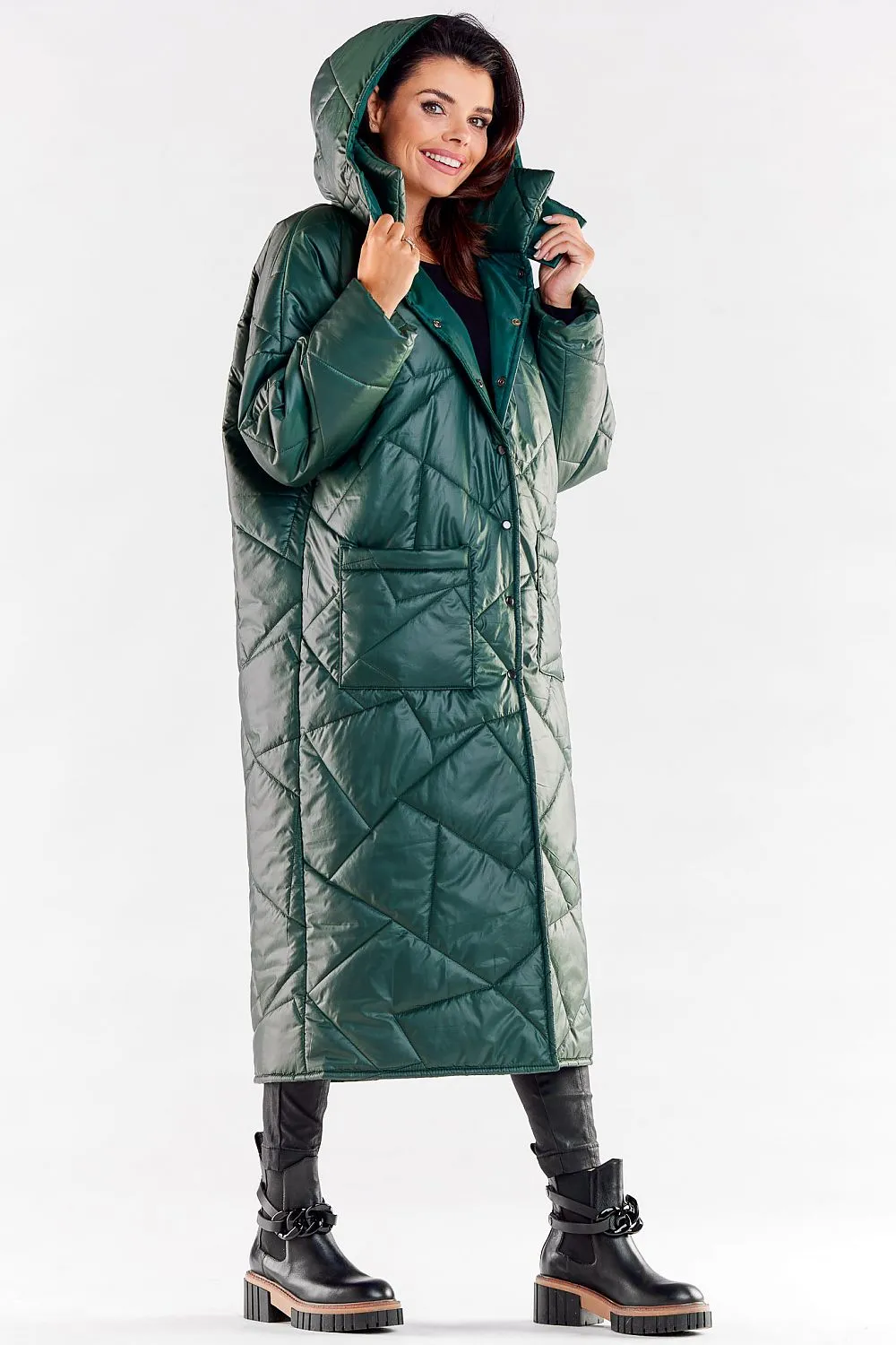 Quilted Oversized Long Coat