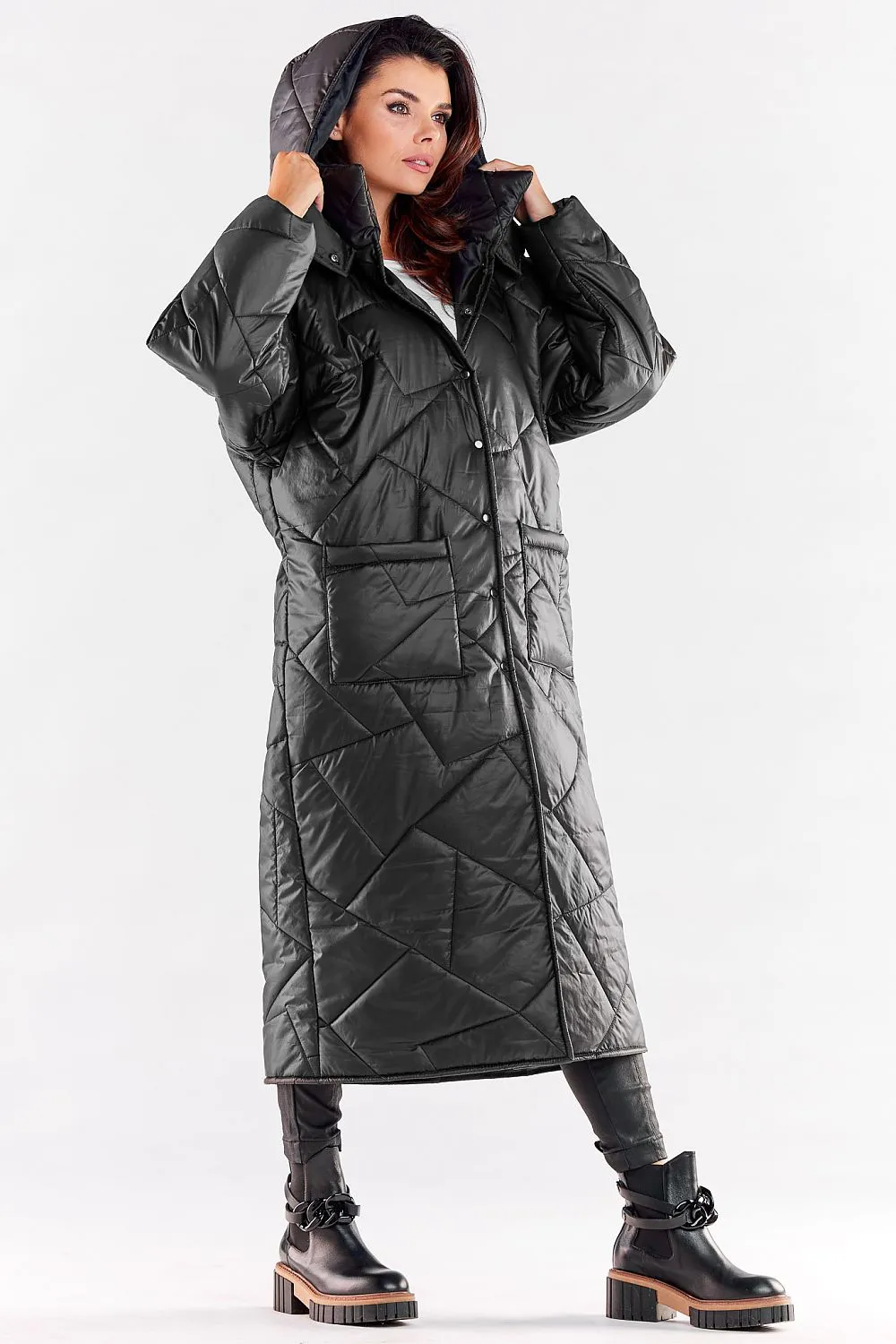 Quilted Oversized Long Coat