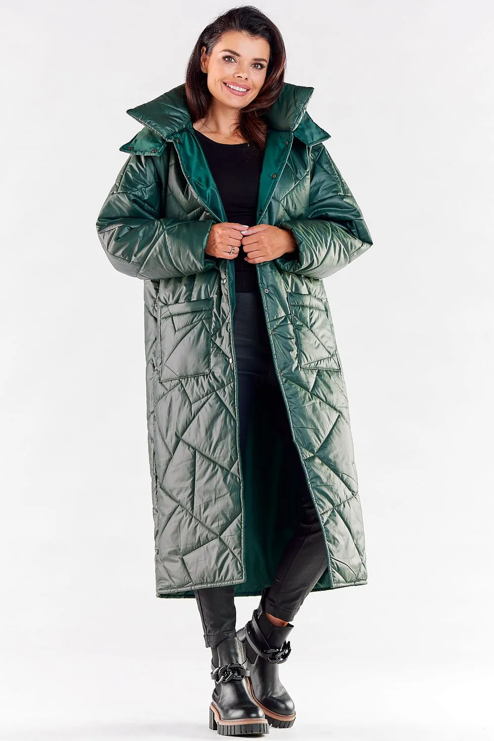 Quilted Oversized Long Coat