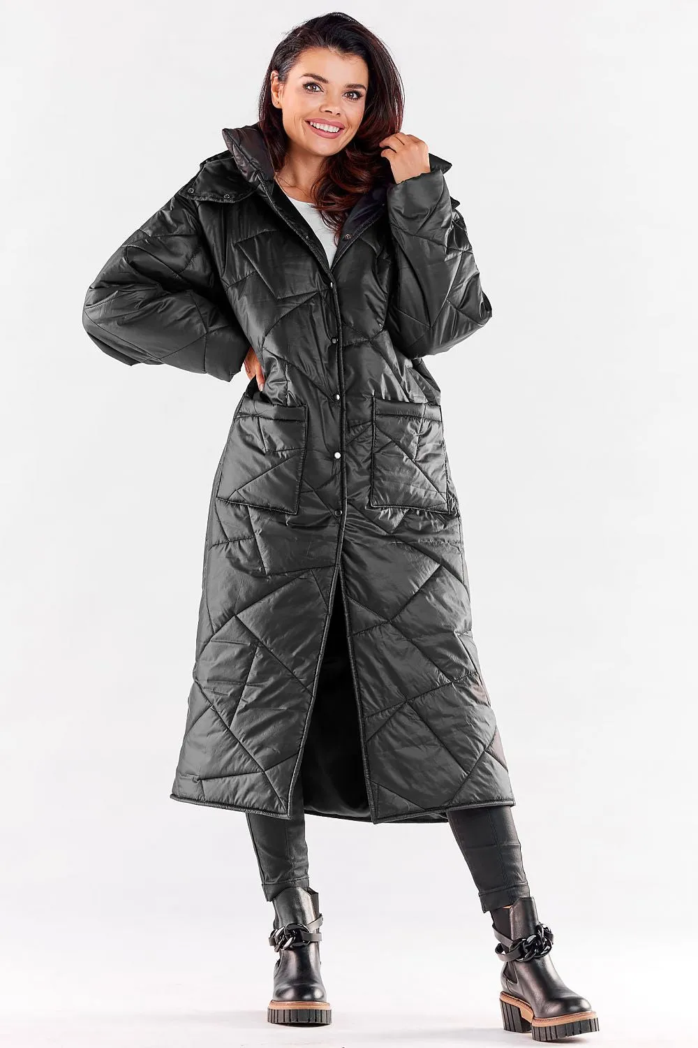 Quilted Oversized Long Coat