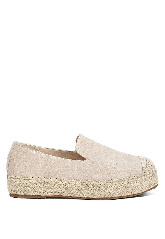 Rag & Co Ellerie Suede Flatform Heel Espadrilles