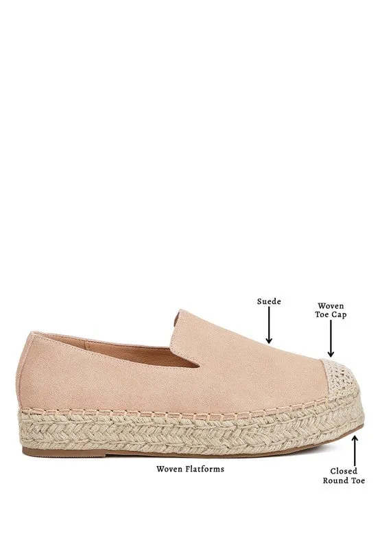 Rag & Co Ellerie Suede Flatform Heel Espadrilles
